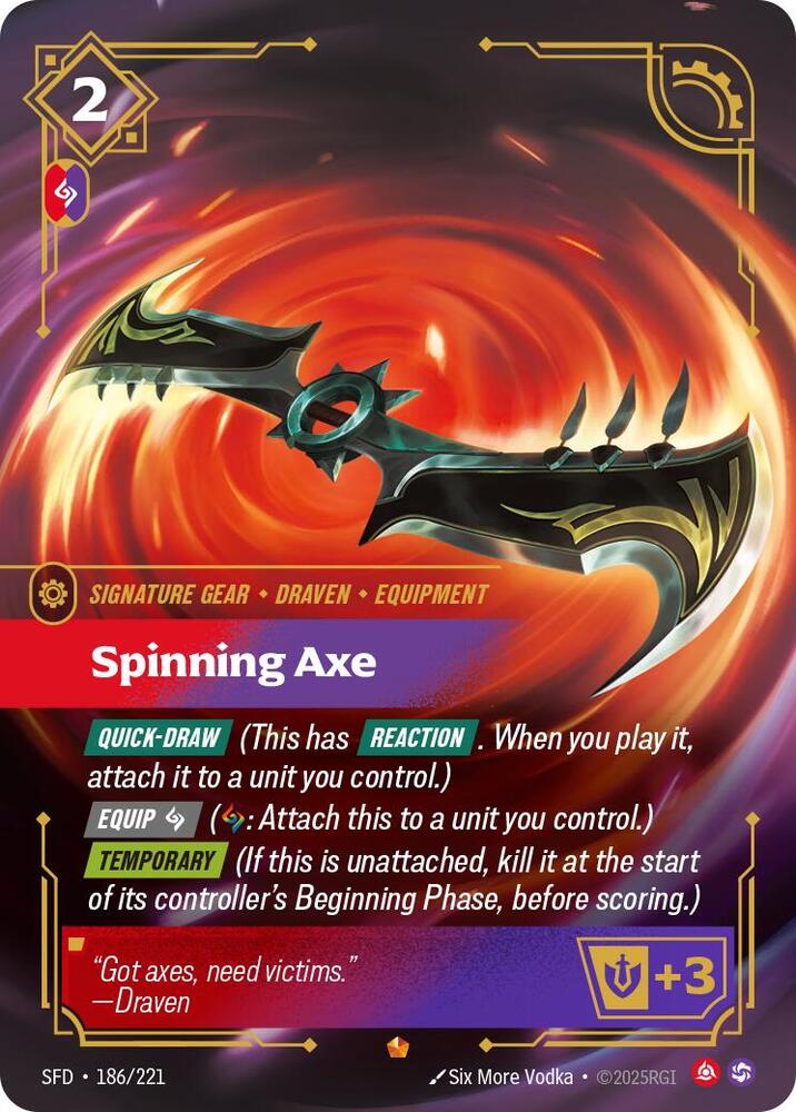 Spinning Axe - 186/221 - Spiritforged (SFD) - Foil