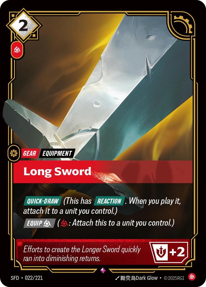 Long Sword - 022/221 - Spiritforged (SFD) - Foil