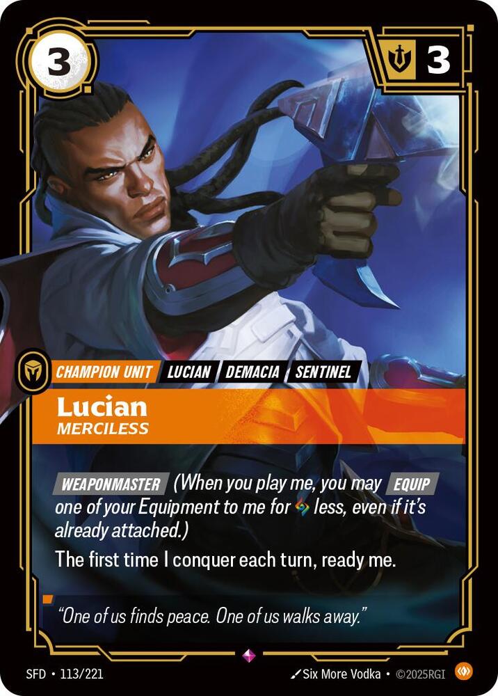 Lucian - Merciless - 113/221 - Spiritforged (SFD) - Foil