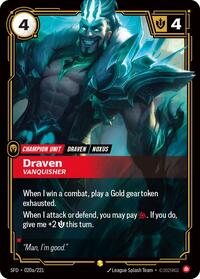 Draven - Vanquisher (Alternate Art) - 020a/221 - Spiritforged (SFD) - Foil