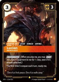 Lucian - Merciless (Alternate Art) - 113a/221 - Spiritforged (SFD) - Foil