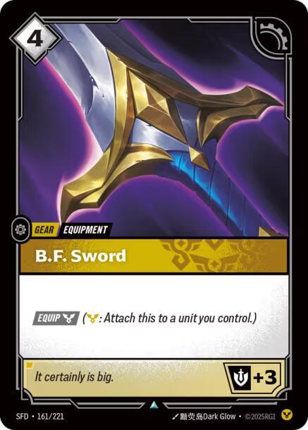 B.F. Sword - 161/221 - Spiritforged (SFD) - Normal