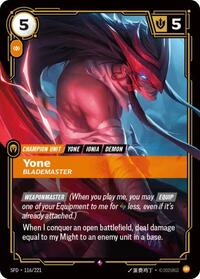 Yone - Blademaster - 116/221 - Spiritforged (SFD) - Foil