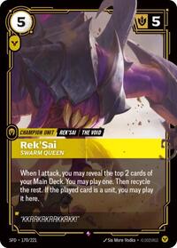 Rek'Sai - Swarm Queen - 170/221 - Spiritforged (SFD) - Foil