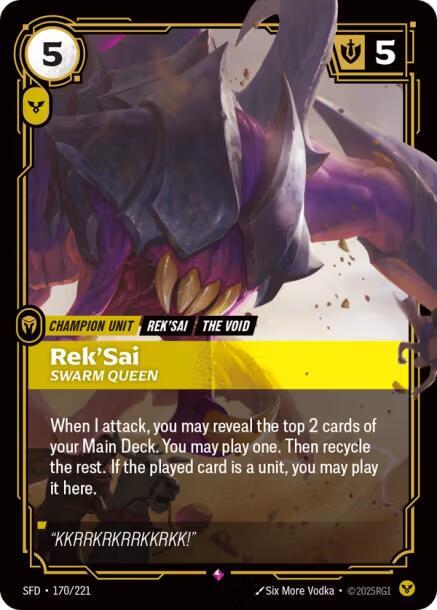 Rek'Sai - Swarm Queen - 170/221 - Spiritforged (SFD) - Foil