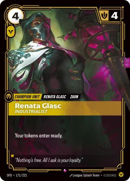 Renata Glasc, Industrialist - 171/221 - Spiritforged (SFD) - Foil - Riftbound TCG Card