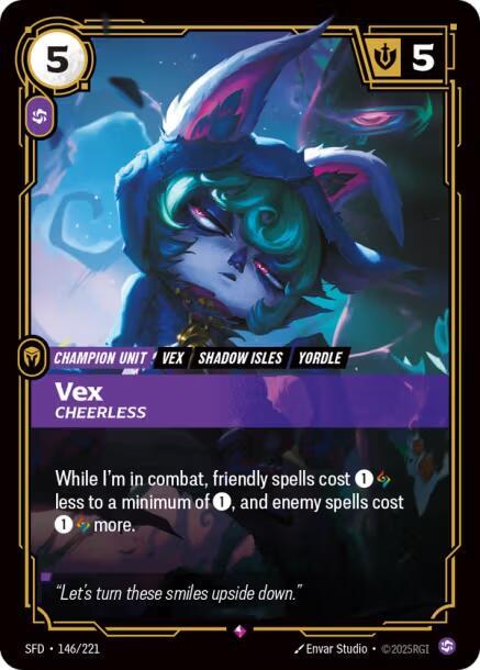 Vex, Cheerless - 146/221 - Spiritforged (SFD) - Foil - Riftbound TCG Card