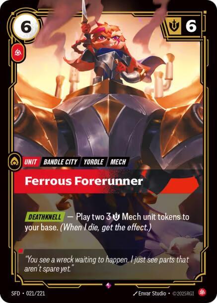 Ferrous Forerunner - 021/221 - Spiritforged (SFD) - Foil - Riftbound TCG Card