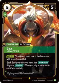 Jax - Unmatched (Alternate Art) - 054a/221 - Spiritforged (SFD) - Foil