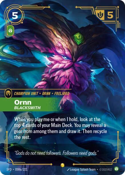 Ornn - Blacksmith (Alternate Art) - 058a/221 - Spiritforged (SFD) - Foil