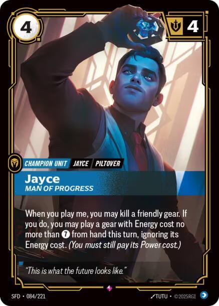 Jayce, Man of Progress - 084/221 - Spiritforged (SFD) - Foil - Riftbound TCG Card