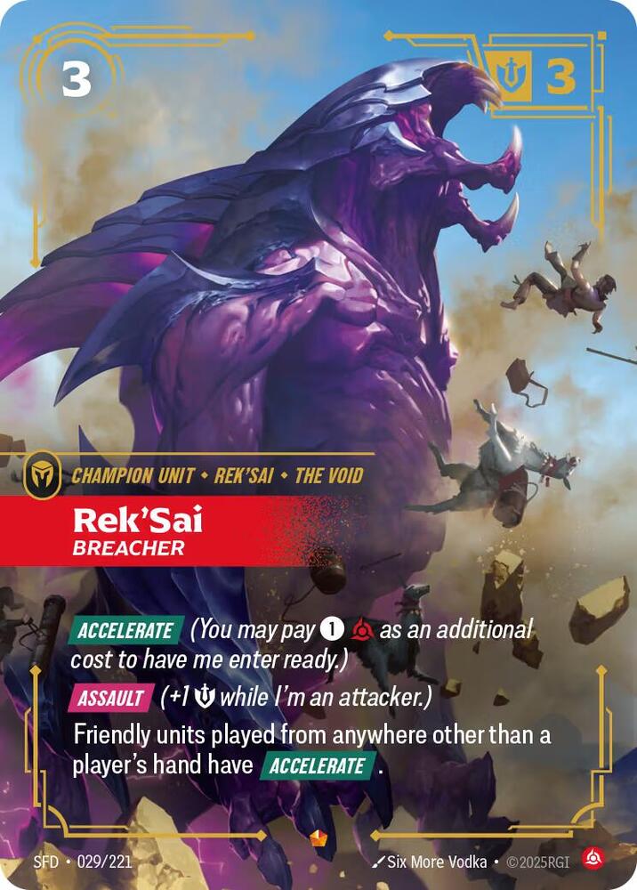 Rek'Sai, Breacher - 029/221 - Spiritforged (SFD) - Foil - Riftbound TCG Card