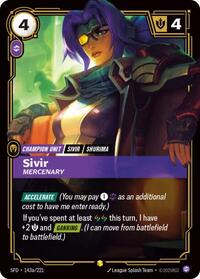 Sivir - Mercenary (Alternate Art) - 143a/221 - Spiritforged (SFD) - Foil
