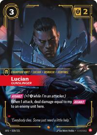 Lucian - Gunslinger - 028/221 - Spiritforged (SFD) - Foil