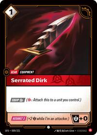 Serrated Dirk - 009/221 - Spiritforged (SFD) - Foil