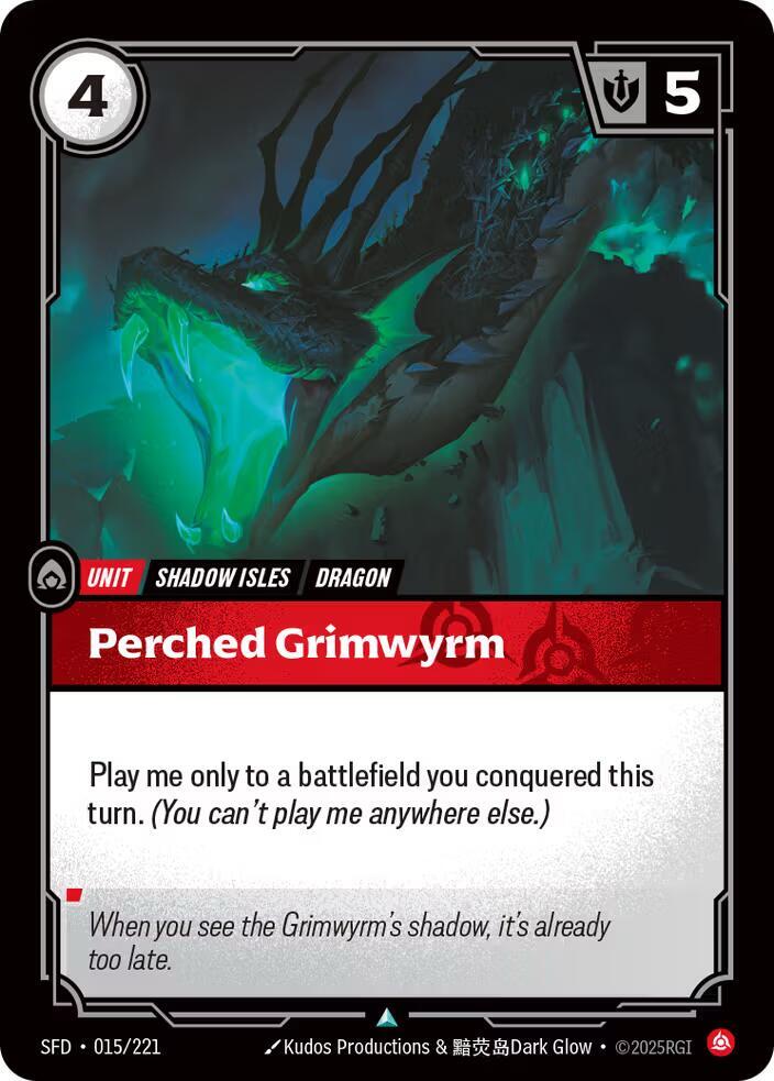 Perched Grimwyrm - 015/221 - Spiritforged (SFD) - Normal