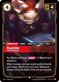Rumble - Hotheaded (Alternate Art) - 026a/221 - Spiritforged (SFD) - Foil