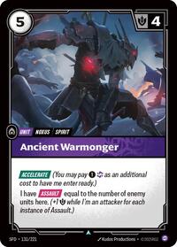 Ancient Warmonger - 131/221 - Spiritforged (SFD) - Foil