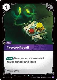 Factory Recall - 135/221 - Spiritforged (SFD) - Normal