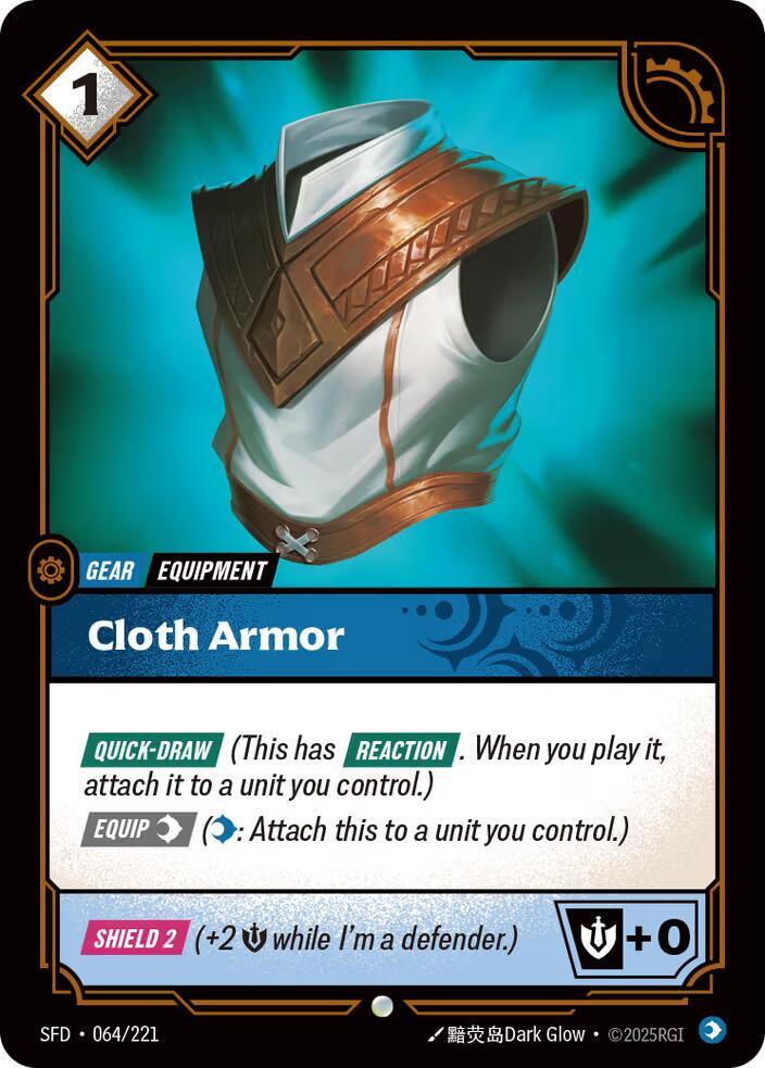 Cloth Armor - 064/221 - Spiritforged (SFD) - Foil