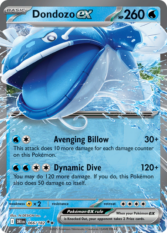 Dondozo ex - 66/182 - Scarlet & Violet Destined Rivals (DRI)