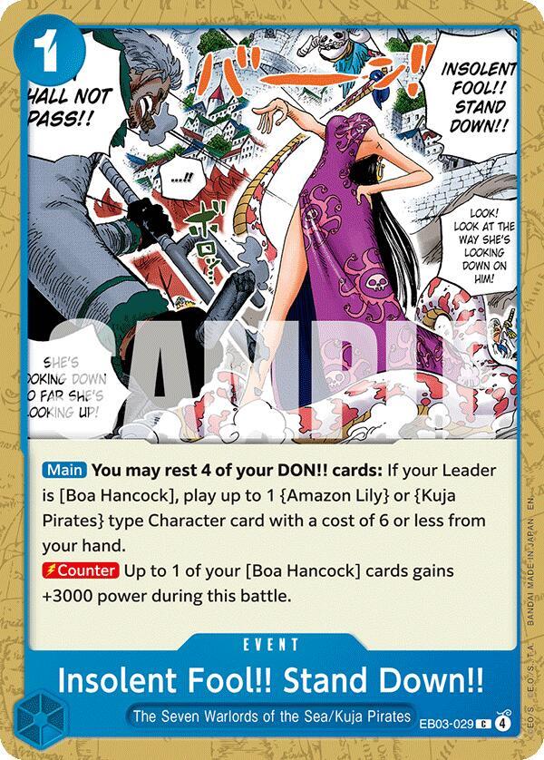 Insolent Fool!! Stand Down!! - EB03-029 - Extra Booster: One Piece Heroines Edition (EB-03) - Normal