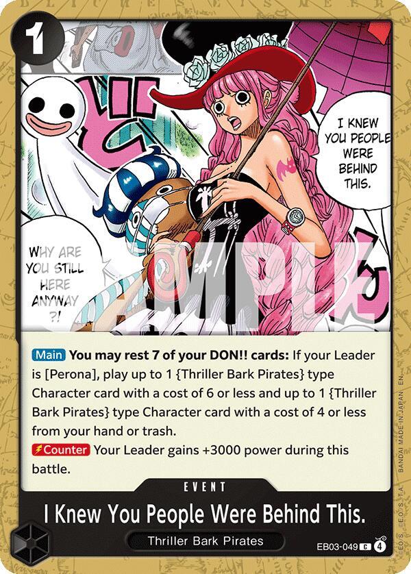 I Knew You People Were Behind This. - EB03-049 - Extra Booster: One Piece Heroines Edition (EB-03) - Normal