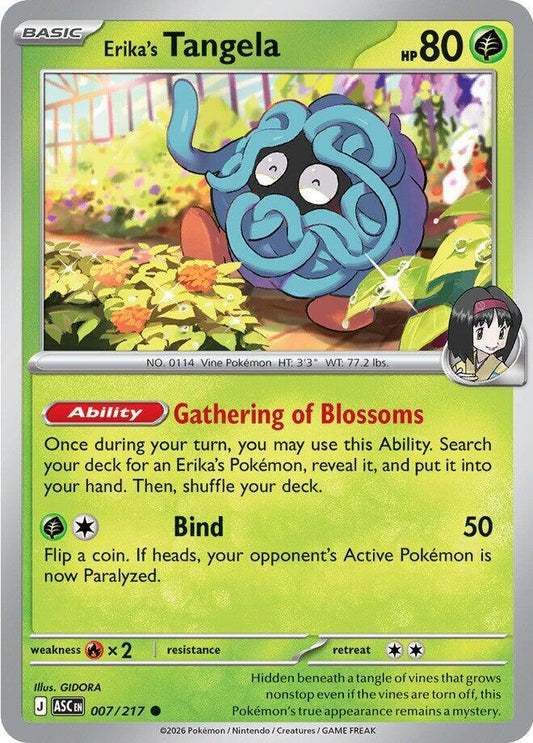 Erika's Tangela - 007/217 - ME: Ascended Heroes (ASC) - Common - Normal - Pokemon TCG Card