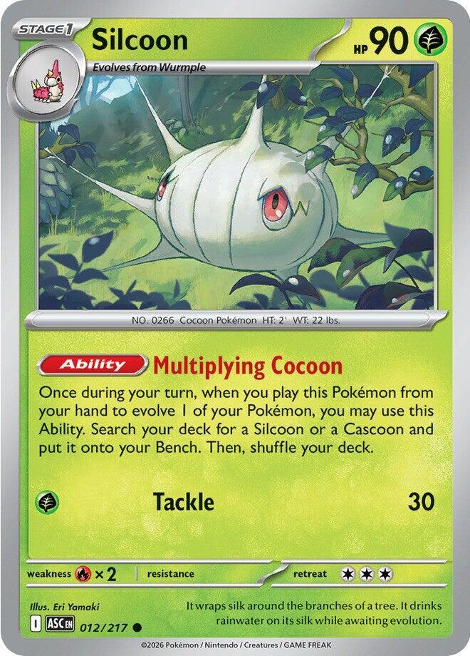 Silcoon - 012/217 - ME: Ascended Heroes (ASC) - Normal - Pokemon TCG Card