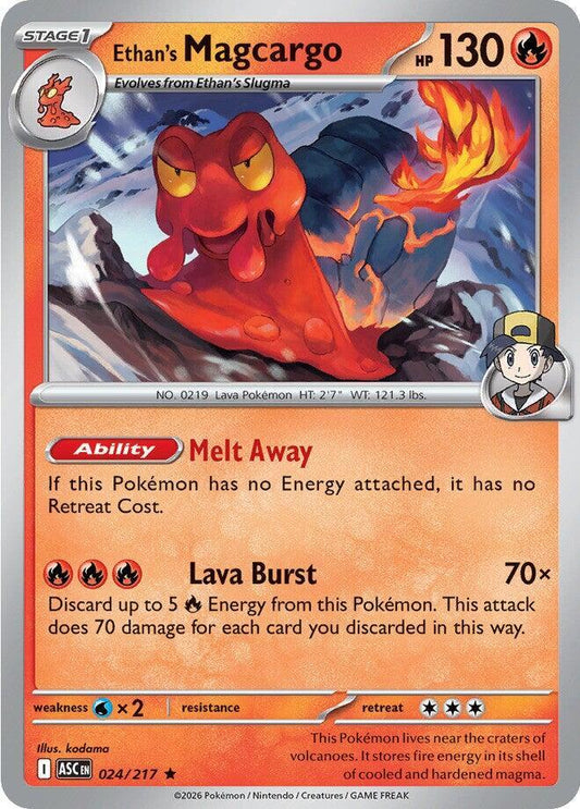 Ethan's Magcargo - 024/217 - ME: Ascended Heroes (ASC) - Rare - Holofoil - Pokemon TCG Card