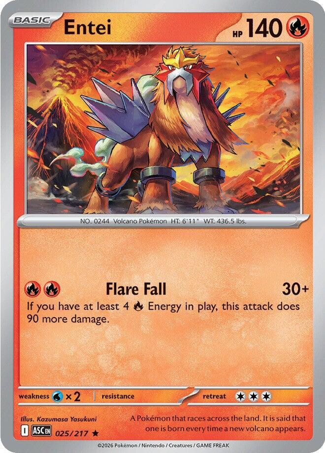Entei - 025/217 - ME: Ascended Heroes (ASC) - Holofoil - Pokemon TCG Card