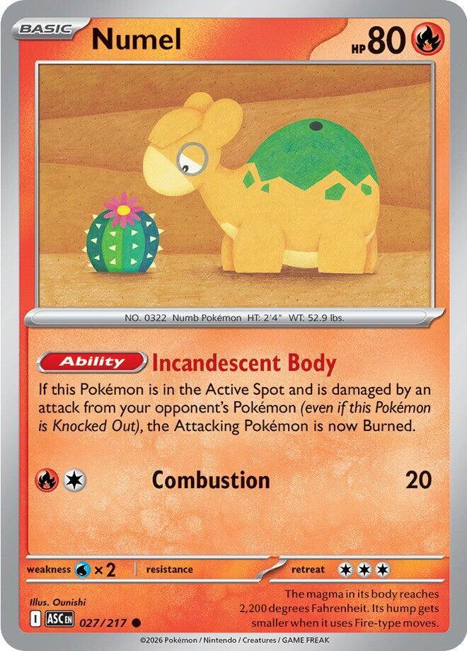 Numel - 027/217 - ME: Ascended Heroes (ASC) - Common - Normal - Pokemon TCG Card