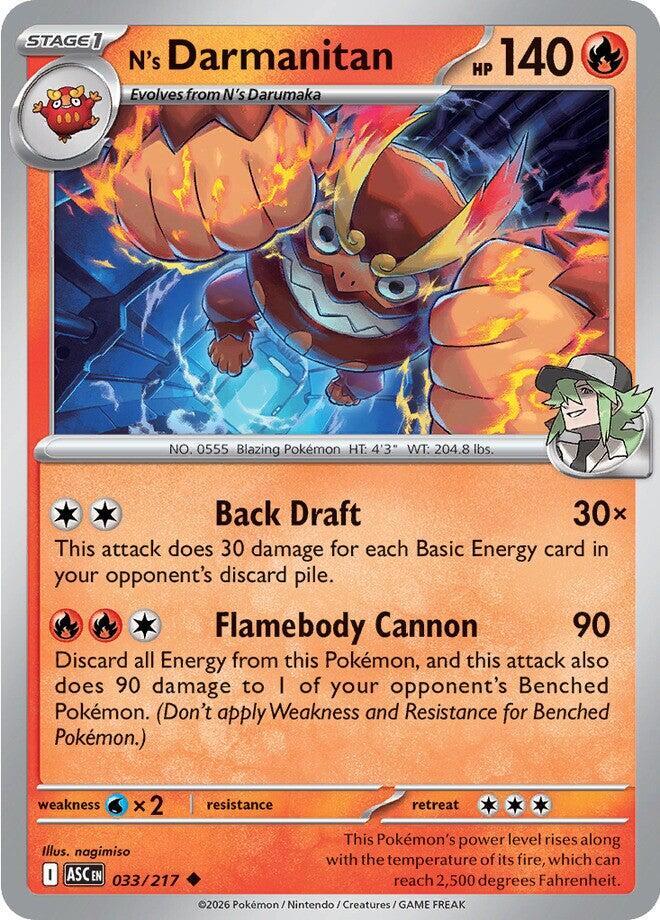 N's Darmanitan - 033/217 - ME: Ascended Heroes (ASC) - Normal - Pokemon TCG Card