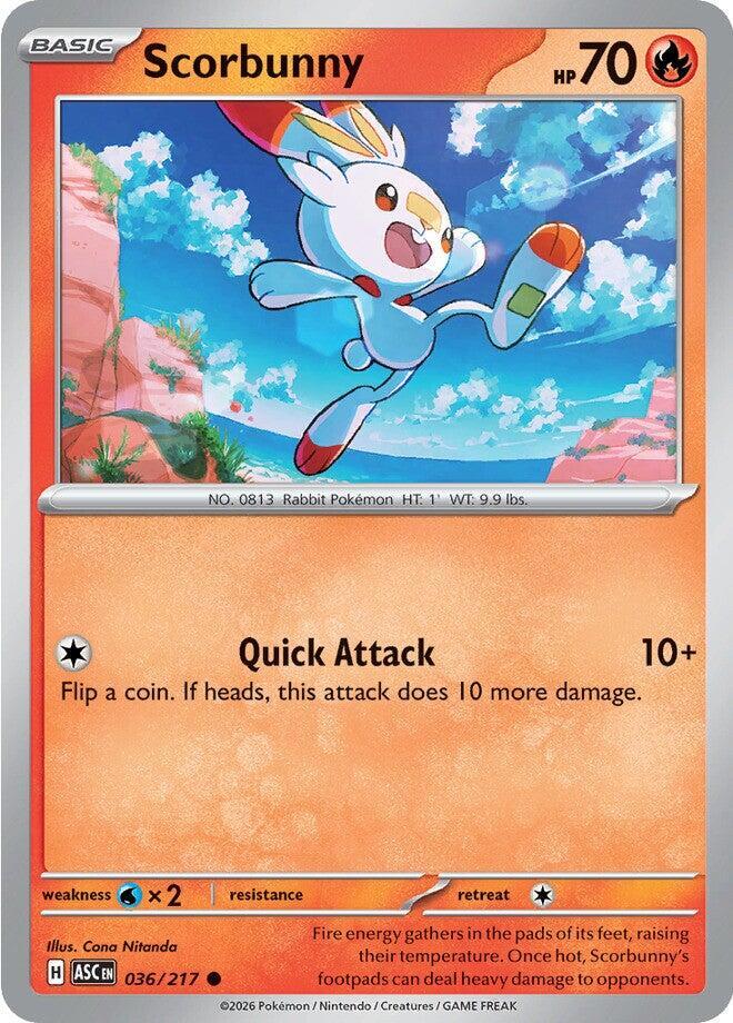Scorbunny - 036/217 - ME: Ascended Heroes (ASC) - Common - Normal - Pokemon TCG Card