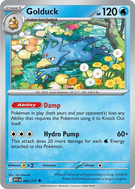 Golduck - 040/217 - ME: Ascended Heroes (ASC) - Normal - Pokemon TCG Card