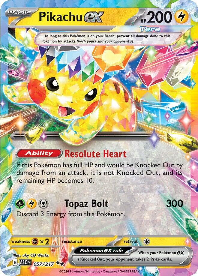 Pikachu ex - 057/217 - ME: Ascended Heroes (ASC) - Double Rare