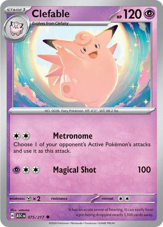Clefable - 075/217 - ME: Ascended Heroes (ASC) - Normal - Pokemon TCG Card