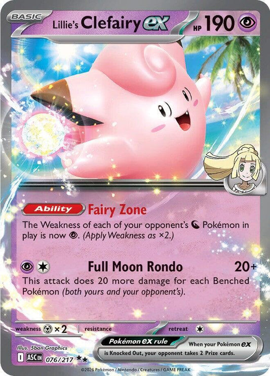Lillie's Clefairy ex - 076/217 - ME: Ascended Heroes (ASC) - Double Rare