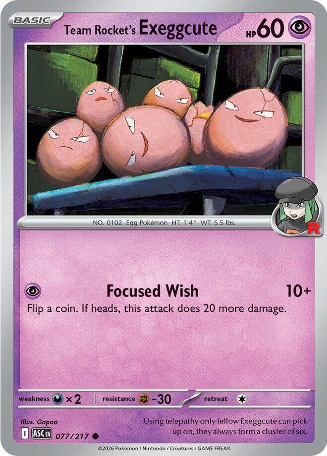 Team Rocket's Exeggcute - 077/217 - ME: Ascended Heroes (ASC) - Normal - Pokemon TCG Card
