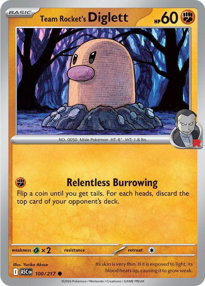 Team Rocket's Diglett - 100/217 - ME: Ascended Heroes (ASC) - Normal - Pokemon TCG Card
