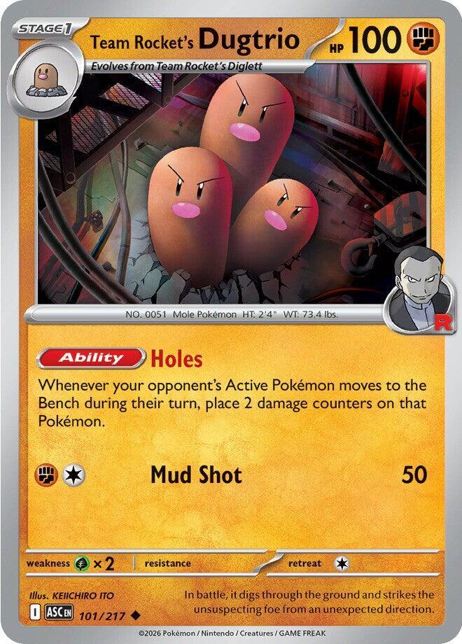 Team Rocket's Dugtrio - 101/217 - ME: Ascended Heroes (ASC) - Uncommon - Normal - Pokemon TCG Card