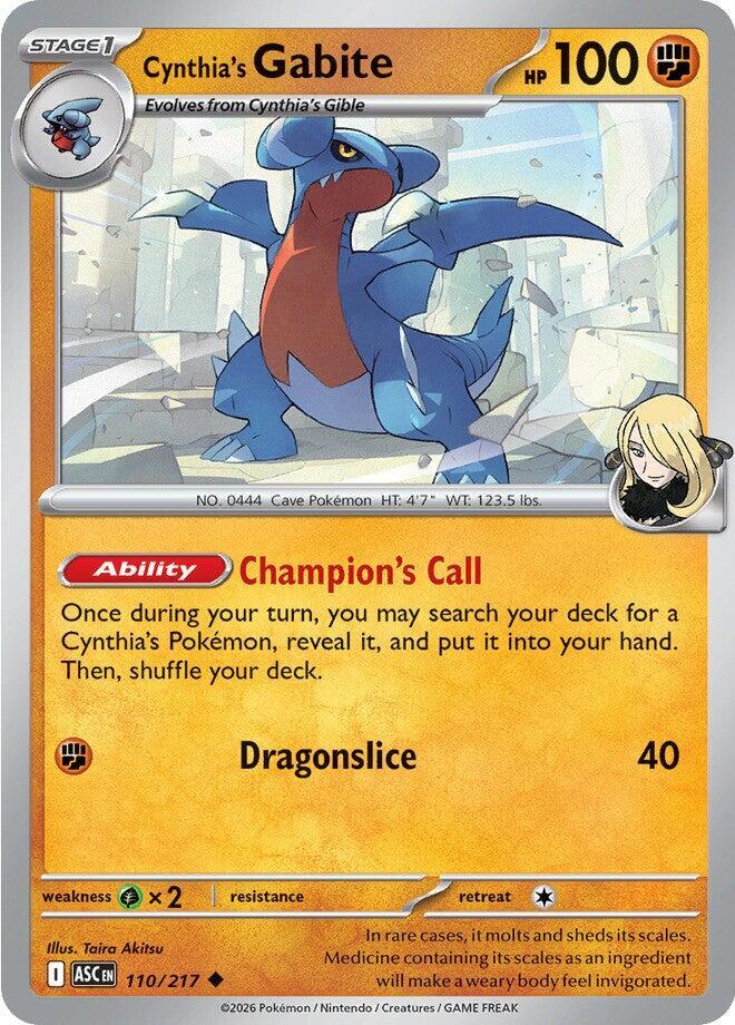 Cynthia's Gabite - 110/217 - ME: Ascended Heroes (ASC) - Normal - Pokemon TCG Card
