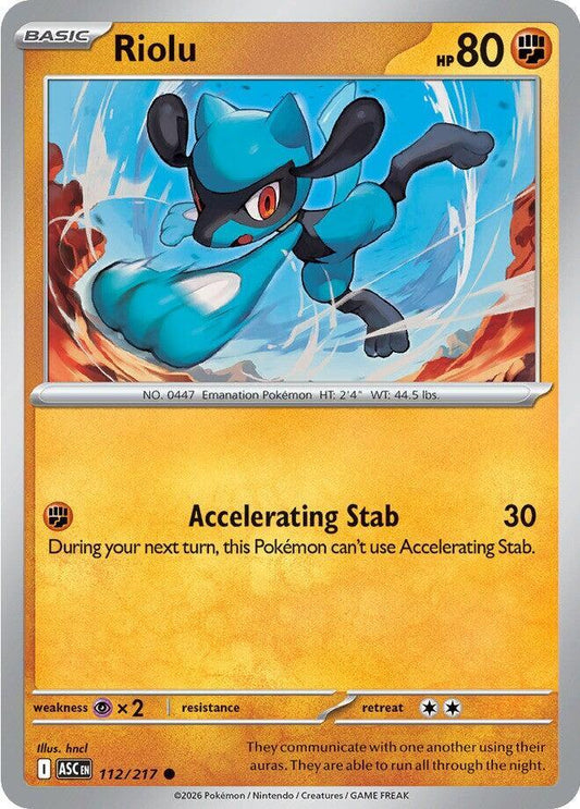 Riolu - 112/217 - ME: Ascended Heroes (ASC) - Normal - Pokemon TCG Card