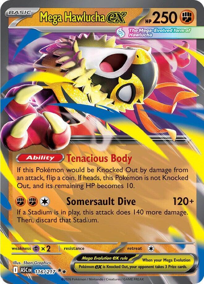 Mega Hawlucha ex - 116/217 - ME: Ascended Heroes (ASC) - Double Rare - Holofoil - Pokemon TCG Card