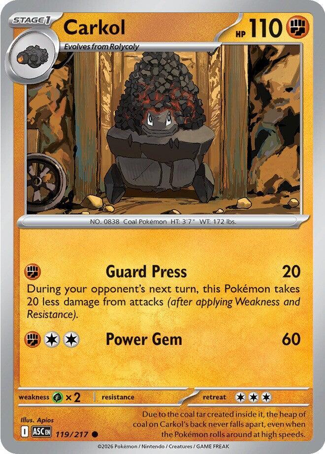 Carkol - 119/217 - ME: Ascended Heroes (ASC) - Normal - Pokemon TCG Card