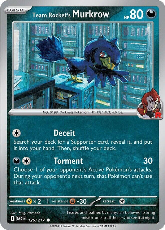 Team Rocket's Murkrow - 126/217 - ME: Ascended Heroes (ASC) - Normal - Pokemon TCG Card