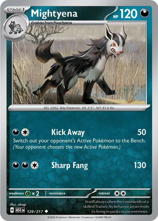 Mightyena - 129/217 - ME: Ascended Heroes (ASC) - Uncommon - Normal - Pokemon TCG Card