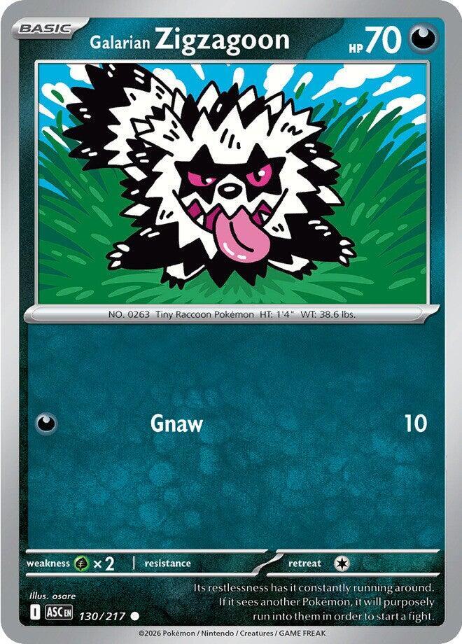 Galarian Zigzagoon - 130/217 - ME: Ascended Heroes (ASC) - Normal - Pokemon TCG Card