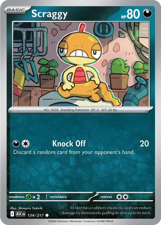 Scraggy - 134/217 - ME: Ascended Heroes (ASC) - Normal - Pokemon TCG Card