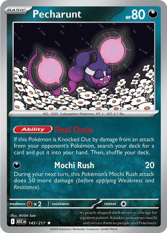Pecharunt - 143/217 - ME: Ascended Heroes (ASC) - Holofoil - Pokemon TCG Card